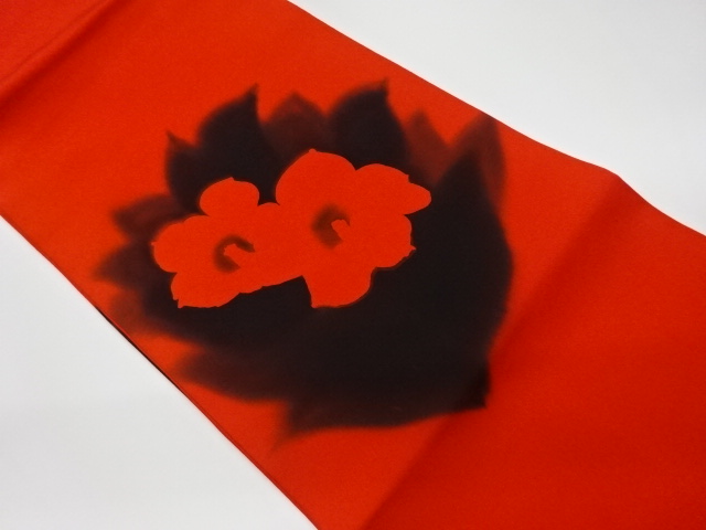 リサイクル　塩瀬草花模様名古屋帯